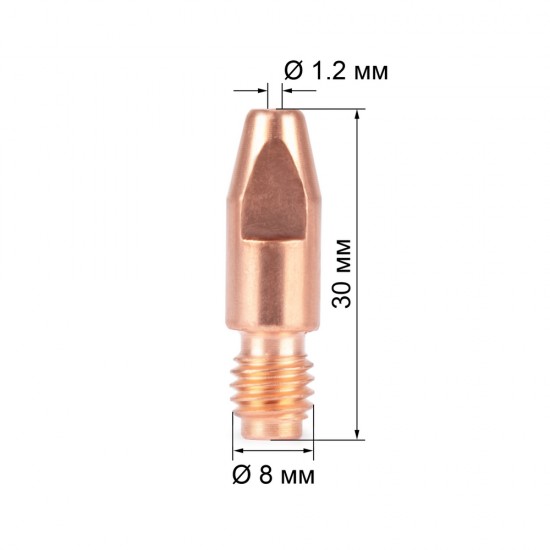купить Наконечник М8х30х1.2 (CuCrZr) (140.0445/MD0005-82) VARTEG
