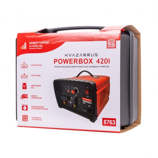 купить Инверторное пуско-зарядное устройство KVAZARRUS PowerBox 420i, таймер, пластиковый кейс