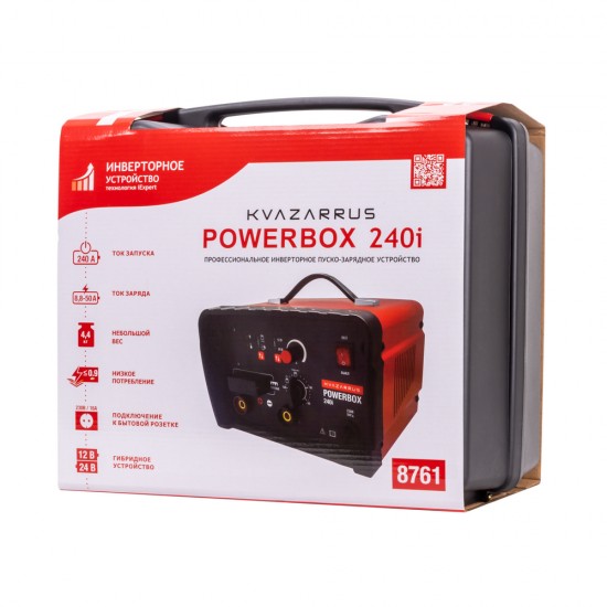 купить Инверторное пуско-зарядное устройство KVAZARRUS PowerBox 240i, таймер, пластиковый кейс