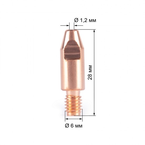купить Наконечник FoxWeld M6х28х1.2 (140.0379/MD0009-12, пр-во FoxWeld/КНР)
