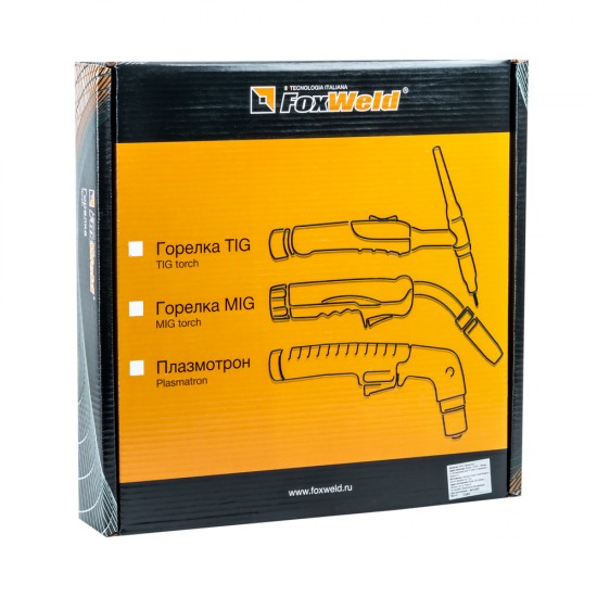 купить FoxWeld Горелка UnoTIG-26 4м (разъем М16, с кнопкой, пр-во FoxWeld/КНР)