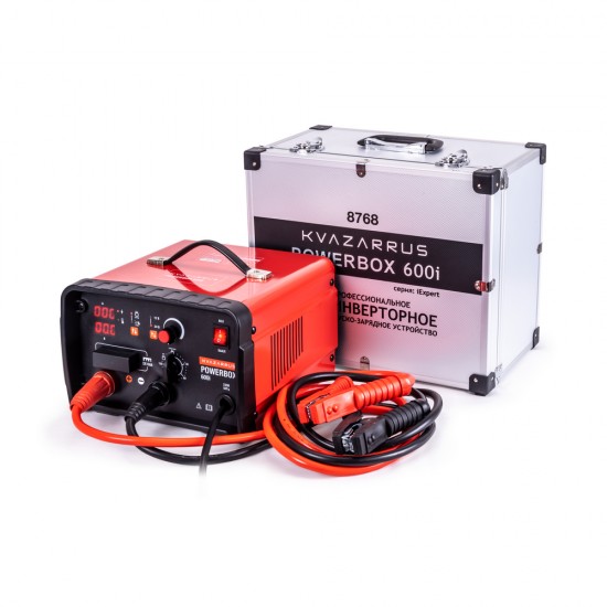 купить Инверторное пуско-зарядное устройство KVAZARRUS PowerBox 600i, таймер, алюминиевый кейс