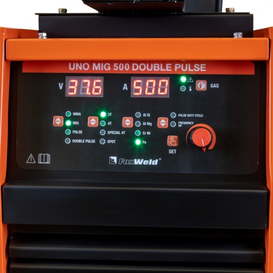 купить Сварочный полуавтомат UNO MIG 500 DOUBLE PULSE (Источник питания+МП+Тележка+БЖО - 2 упак.)