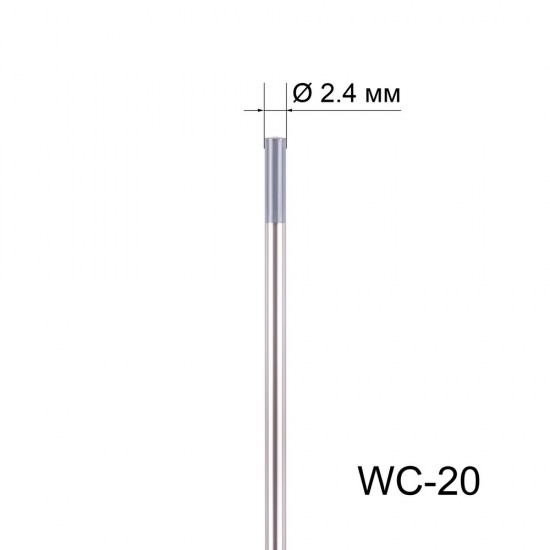 купить Вольфрамовый электрод WC-20 2,4мм / 175мм (1шт.) FoxWeld
