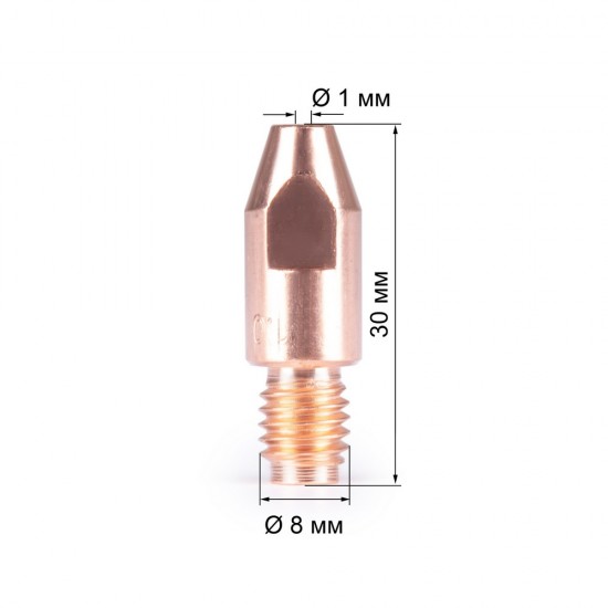 купить Наконечник FoxWeld M8х30х1.0 (AL) (141.0008/MD0005-60, пр-во FoxWeld/КНР)