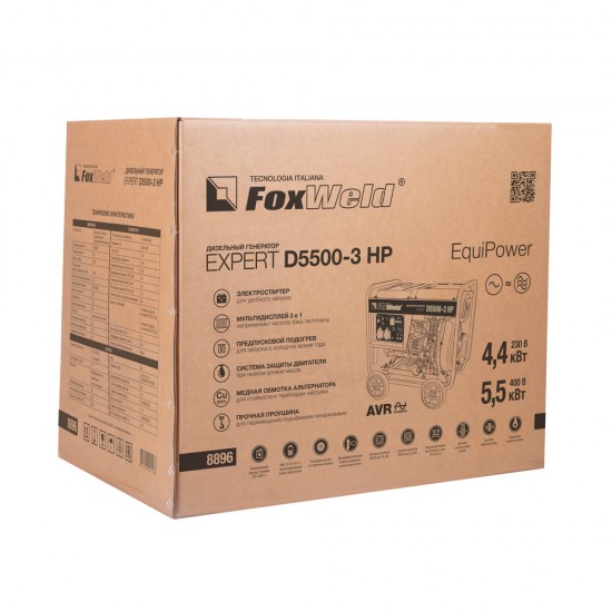 купить Дизельный генератор FoxWeld Expert D5500-3 HP