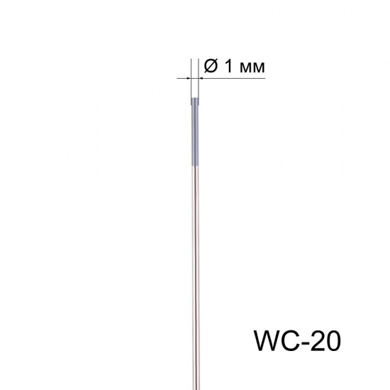 купить Вольфрамовый электрод WC-20 1,0мм / 175мм (1шт.) FoxWeld