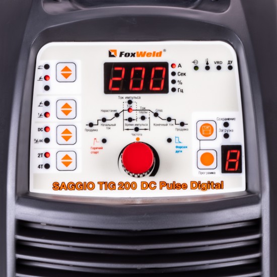 купить Аппарат аргонодуговой сварки SAGGIO TIG 200 DC Pulse Digital (пр-во FoxWeld/КНР)