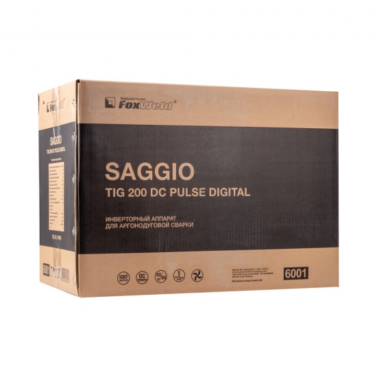 купить Аппарат аргонодуговой сварки SAGGIO TIG 200 DC Pulse Digital (пр-во FoxWeld/КНР)