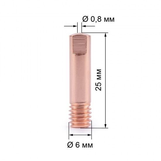 купить Наконечник М6х25х0.8 прямой (140.0059/MD0008-08) VARTEG
