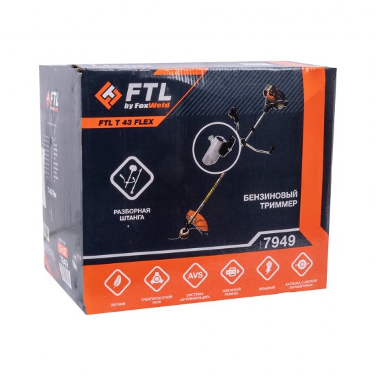 купить Бензотриммер FTL T 43 Flex, стартер STD / разборная штанга разборная для бензотриммера FTL T 43 Flex