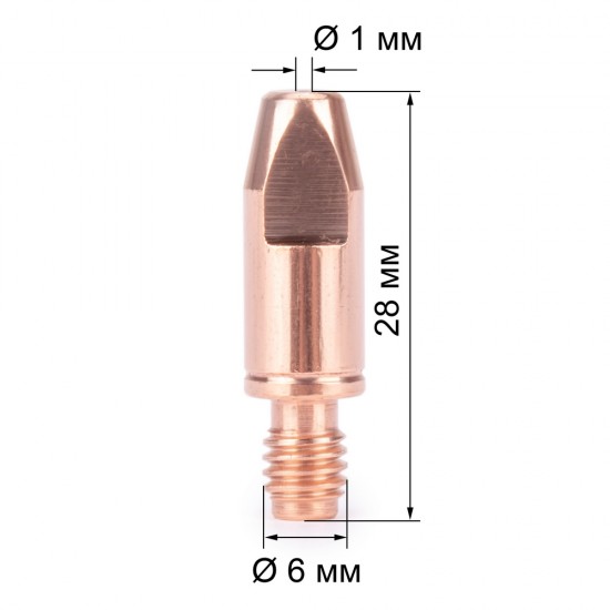 купить Наконечник FoxWeld М6х28х1.0 (CuCrZr) (140.0245/MD0009-80, пр-во FoxWeld/КНР)