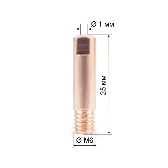 купить Наконечник М6х25х1.0 прямой (AL) (141.0006/MD0009-60)