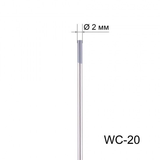 купить Вольфрамовый электрод WC-20 2,0мм / 175мм (1шт.) FoxWeld