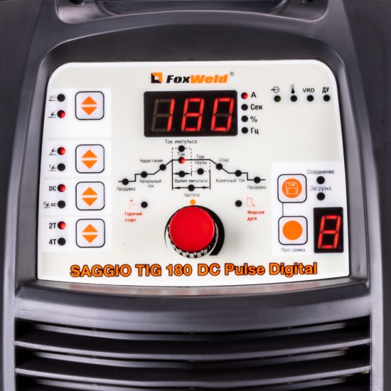 купить Аппарат аргонодуговой сварки SAGGIO TIG 180 DC Pulse Digital (пр-во FoxWeld/КНР)