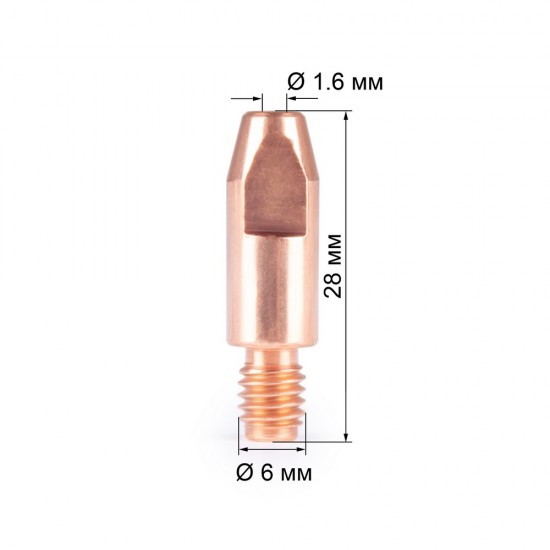 купить Наконечник FoxWeld  М6х28х1.6 (140.0555/MD0009-16, пр-во FoxWeld/КНР)