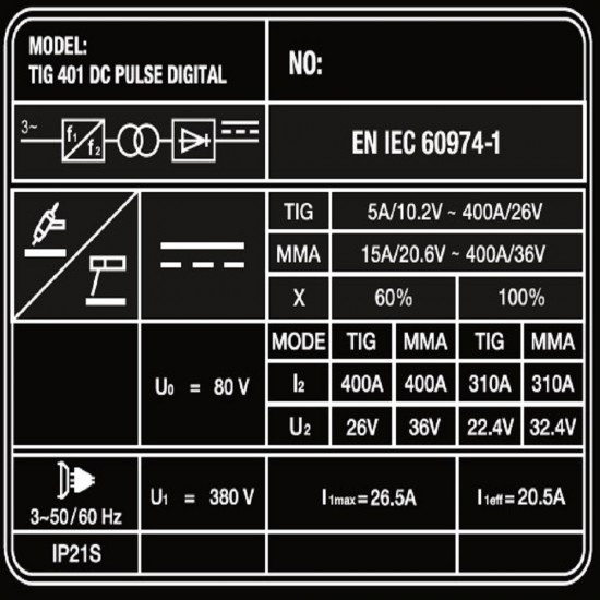 купить Аппарат аргонодуговой сварки SAGGIO TIG 401 DC Pulse Digital
