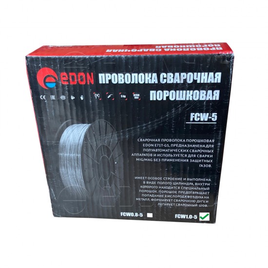 купить Сварочная проволока порошковая Edon FCW1.0-5 (1,0 мм., 5,0 кг., D200)