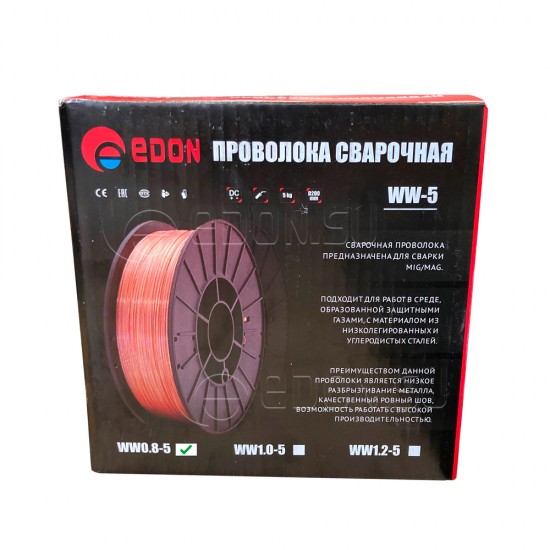 купить Сварочная проволока омеднённая Edon WW0.8-5 (0,8 мм., 5,0 кг., D200)