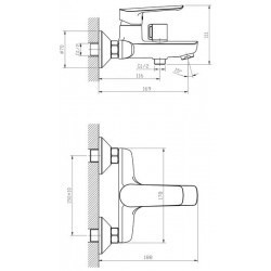 Смеситель для ванны ESKO Limassol LL31 хром