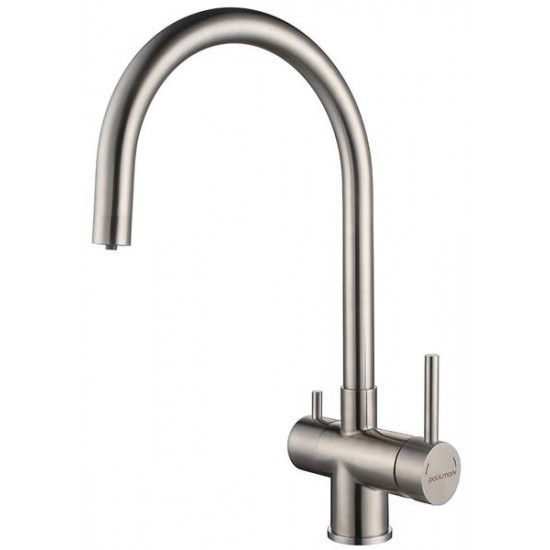 Смеситель для кухни Paulmark Heller He213218-SS нержавеющая сталь