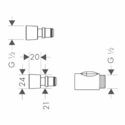 Адаптер для смены ручного душа Hansgrohe 28346000