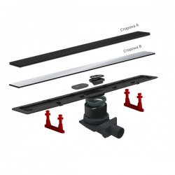 Душевой лоток Pestan Confluo Frameless Line 550 Black Glass