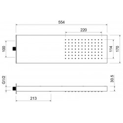 Верхний душ Aquatek AQ2084MB черный
