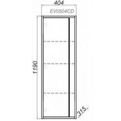 Пенал подвесной Clarberg Evolution EV0504CD 40x119см крафт тёмный