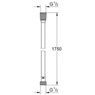 Душевой шланг GROHE Silverflex 28388KF1 1750 мм черный