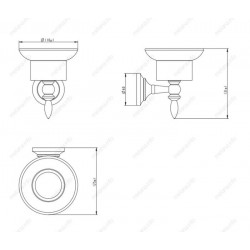 Мыльница Melana MLN-820010-1 хром/золото