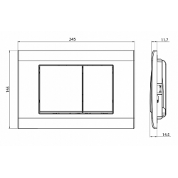 Клавиша смыва Charus Minimalista FP.310.46.01 серебро