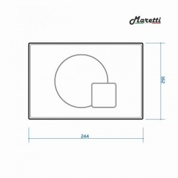 Клавиша смыва Maretti Elio AC12EL-560, черный