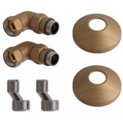Комплект подключения для полотенцесушителя Point PN93412BR бронза