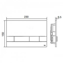 Клавиша смыва Oli Narrow 152940 хром глянцевый