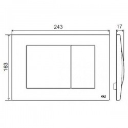 Клавиша смыва Oli Metal Dual 656004 хром глянцевый