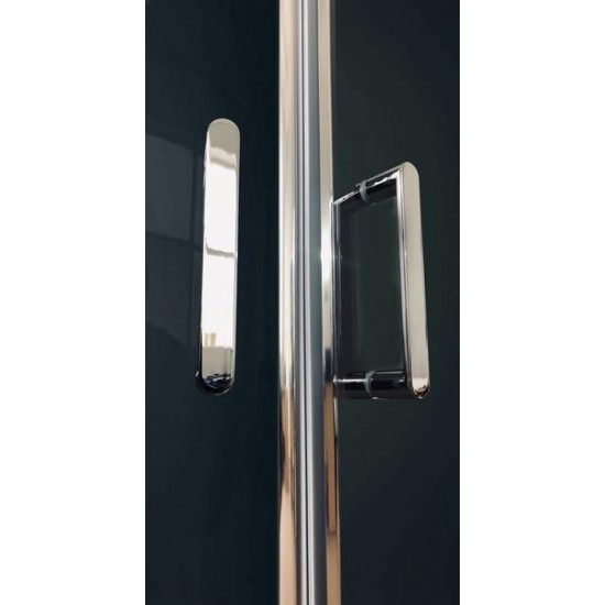 Душевая кабина Royal Bath BP левая стекло белое/прозрачное 100x80см RB8100BP3-WT-CH-L