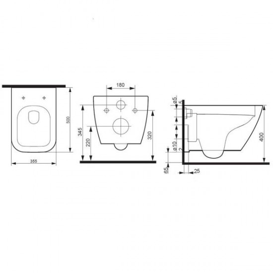 Унитаз подвесной AM.PM Spirit 2.0 C701701SC FlashClean с сиденьем микролифт