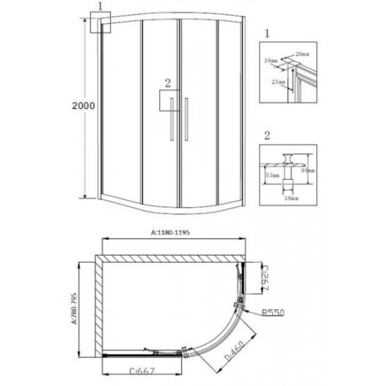 Душевой уголок Grossman Pragma PR-120SL 120x80см серебро/прозрачное