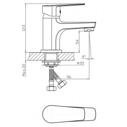Смеситель для раковины Orange Loop M26-021cr