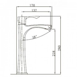 Накладная раковина Gid N9025 56см белый