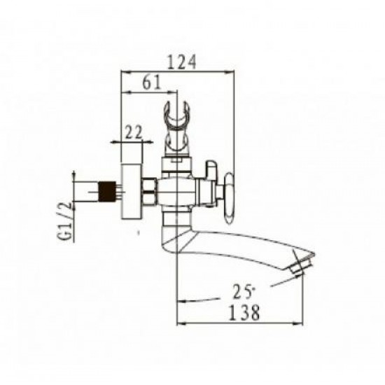 Смеситель для ванны с душем KAISER Trio 57122-2