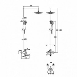 Душевая стойка KAISER SX-2060-1 Chrome