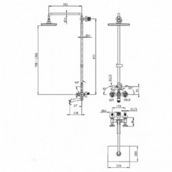 Душевая стойка KAISER Trio 57188Br