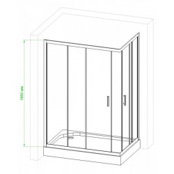 Душевой уголок Royal Bath HPD 120x90см хром RB9120HPD-T-CH