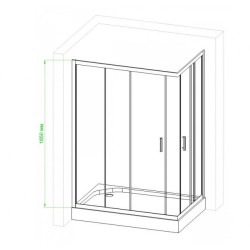 Душевой уголок Royal Bath HPD 120x80см белый RB8120HPD-T