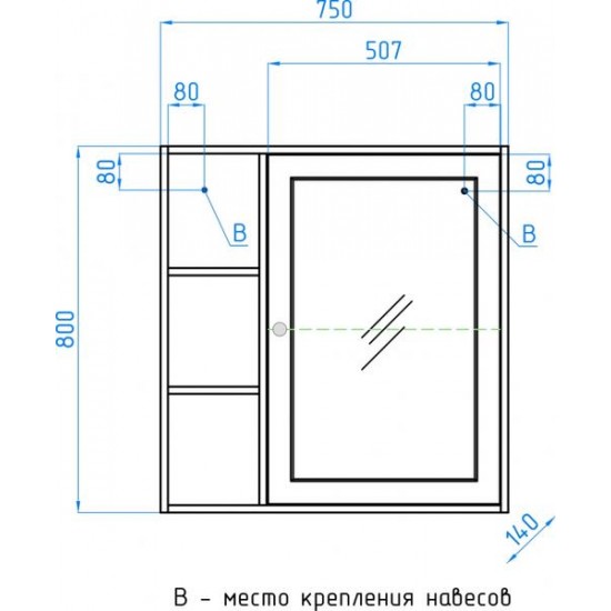 Зеркальный шкаф Style Line Кантри ЛС-00000032