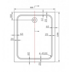 Душевой поддон Vincea VST-2AR-8012 120 x 80 см
