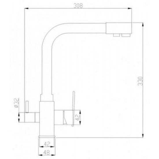 Смеситель для кухни ZORG Steel Hammer SH 805 CR