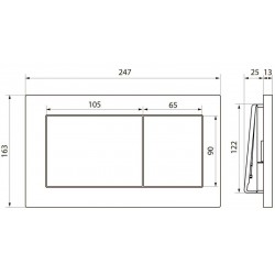 Клавиша смыва Point Ника PN44081BM чёрный матовый